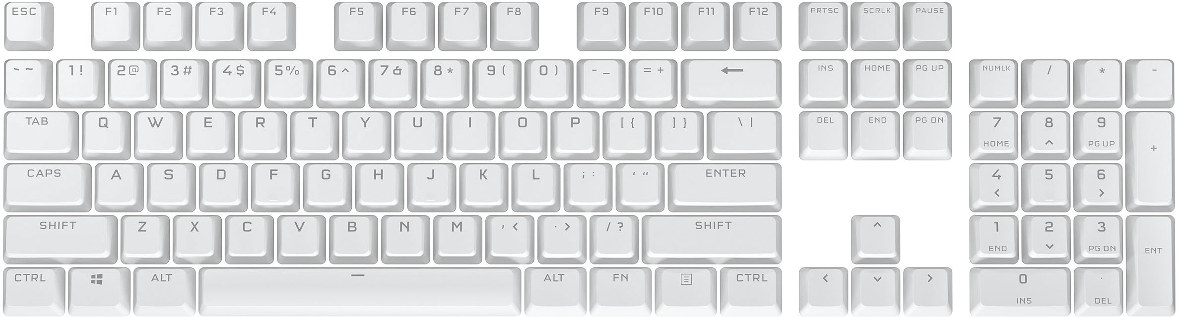 CORSAIR - PBT Double-Shot Pro Keycap Mod Kit - White