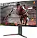 Left. LG - 32” UltraGear LED FHD AMD FreeSync Premium and NVIDIA G-SYNC Compatible with HDR 10 (HDMI, Display Port) - Black.