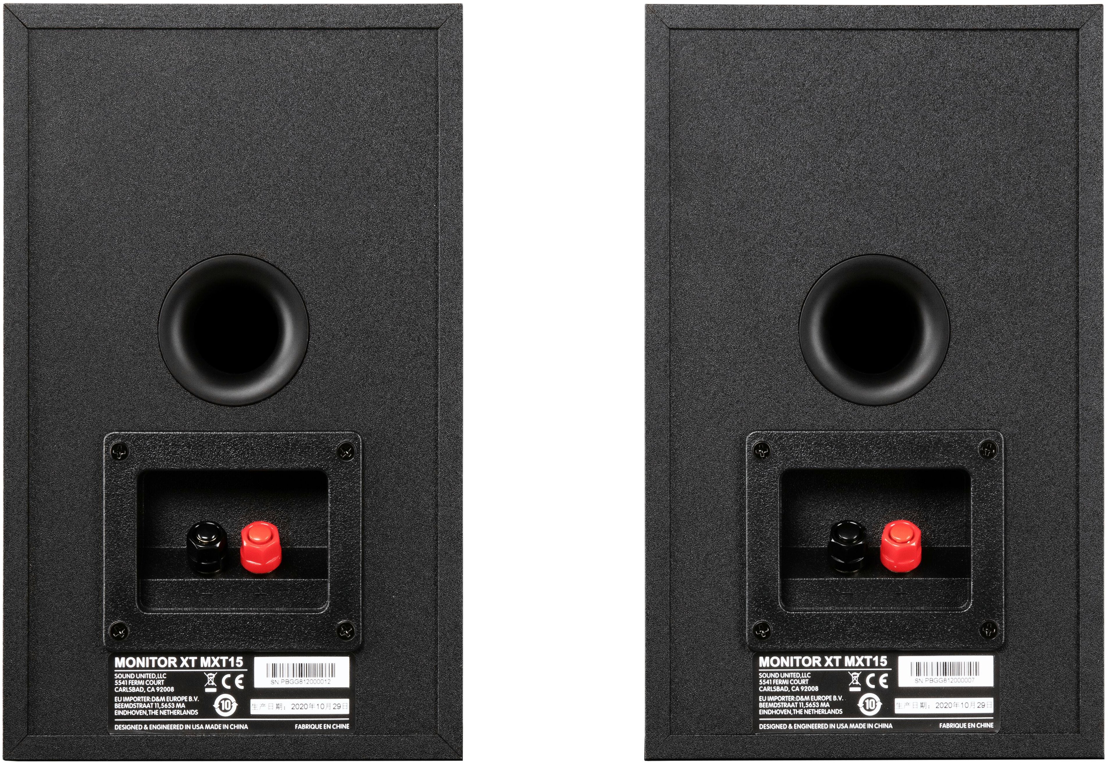 Back View: Polk Audio - Monitor XT15 Bookshelf Speaker Pair - Midnight Black