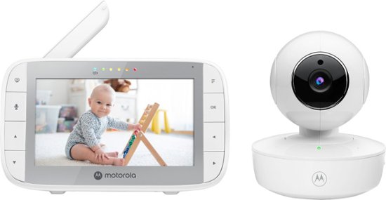 Motorola indoor Baby Smart Video Baby Monitor with Wi-Fi & 3.5 Color LCD  Parent Unit, Night Vision, Two-Way Audio, Room Temperature Display & 5