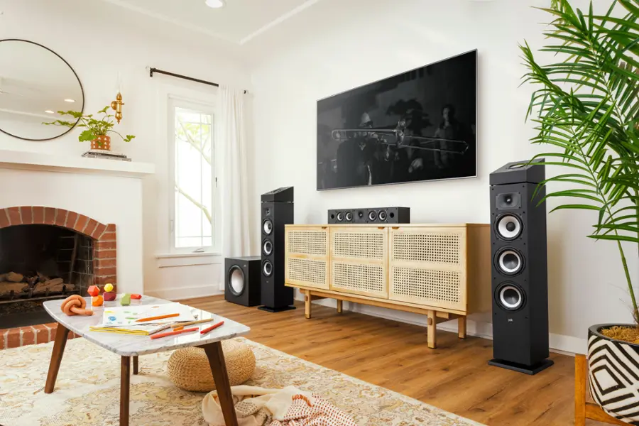 Alt View 12. Polk Audio - Monitor XT90 Tower Speaker Height Module Pair - Midnight Black.