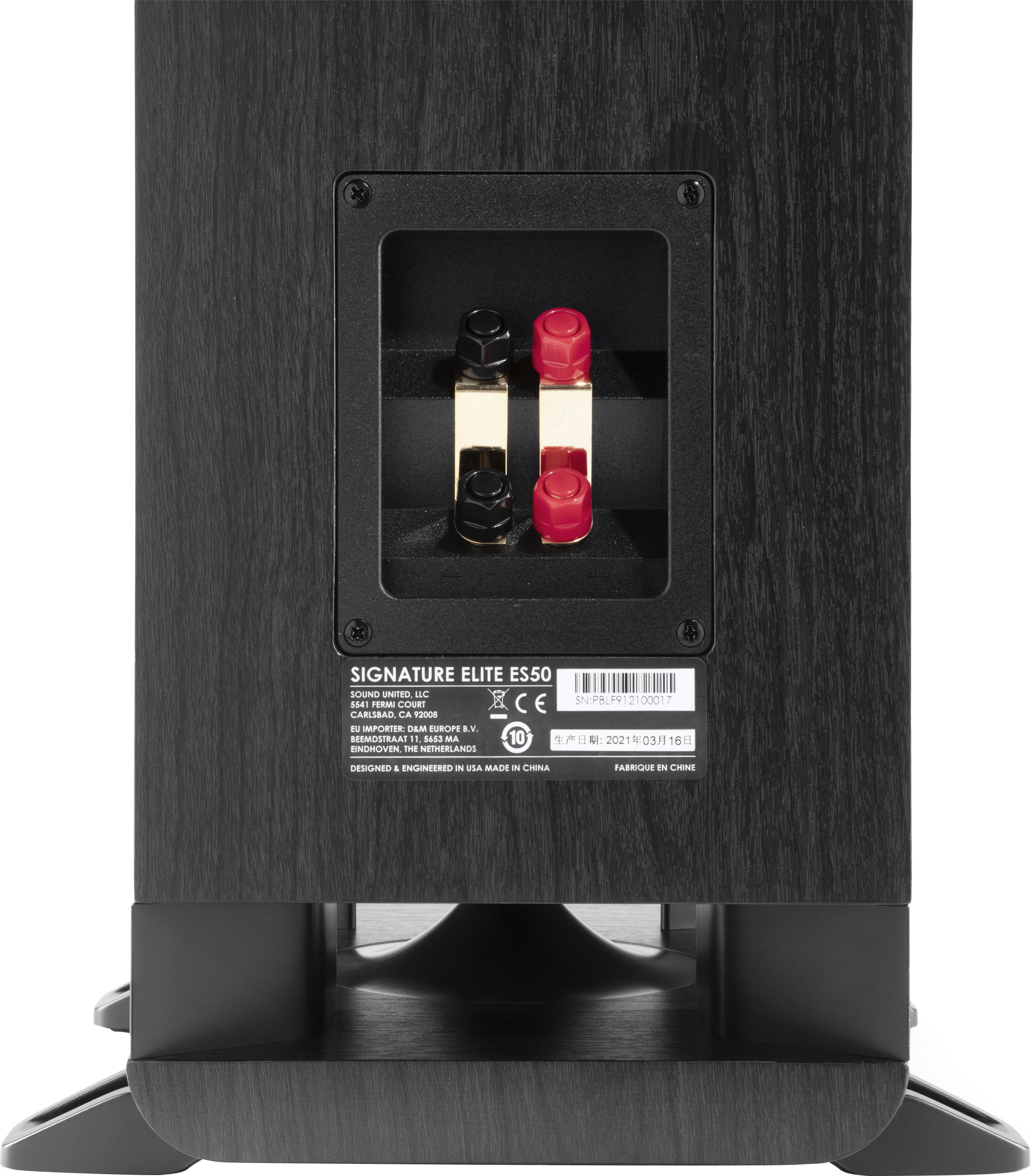 Left View: Polk Audio - Signature Elite ES50 Hi-Res Tower Speaker - Stunning Black