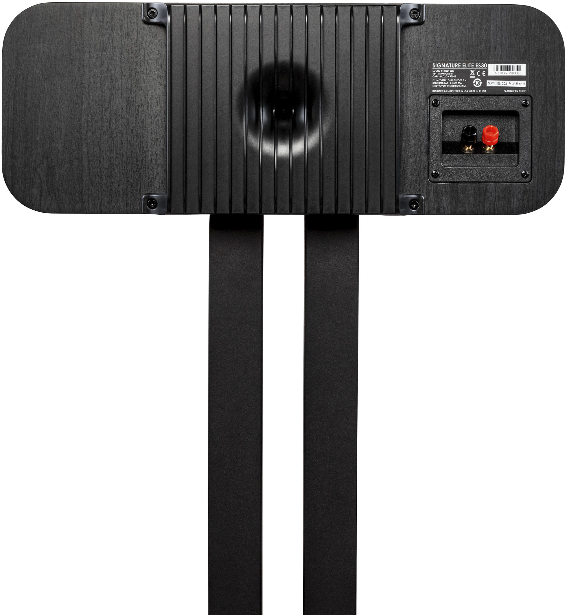 Back View: Polk Audio - Signature Elite ES30 Hi-Res Center Channel Speaker - Stunning Black