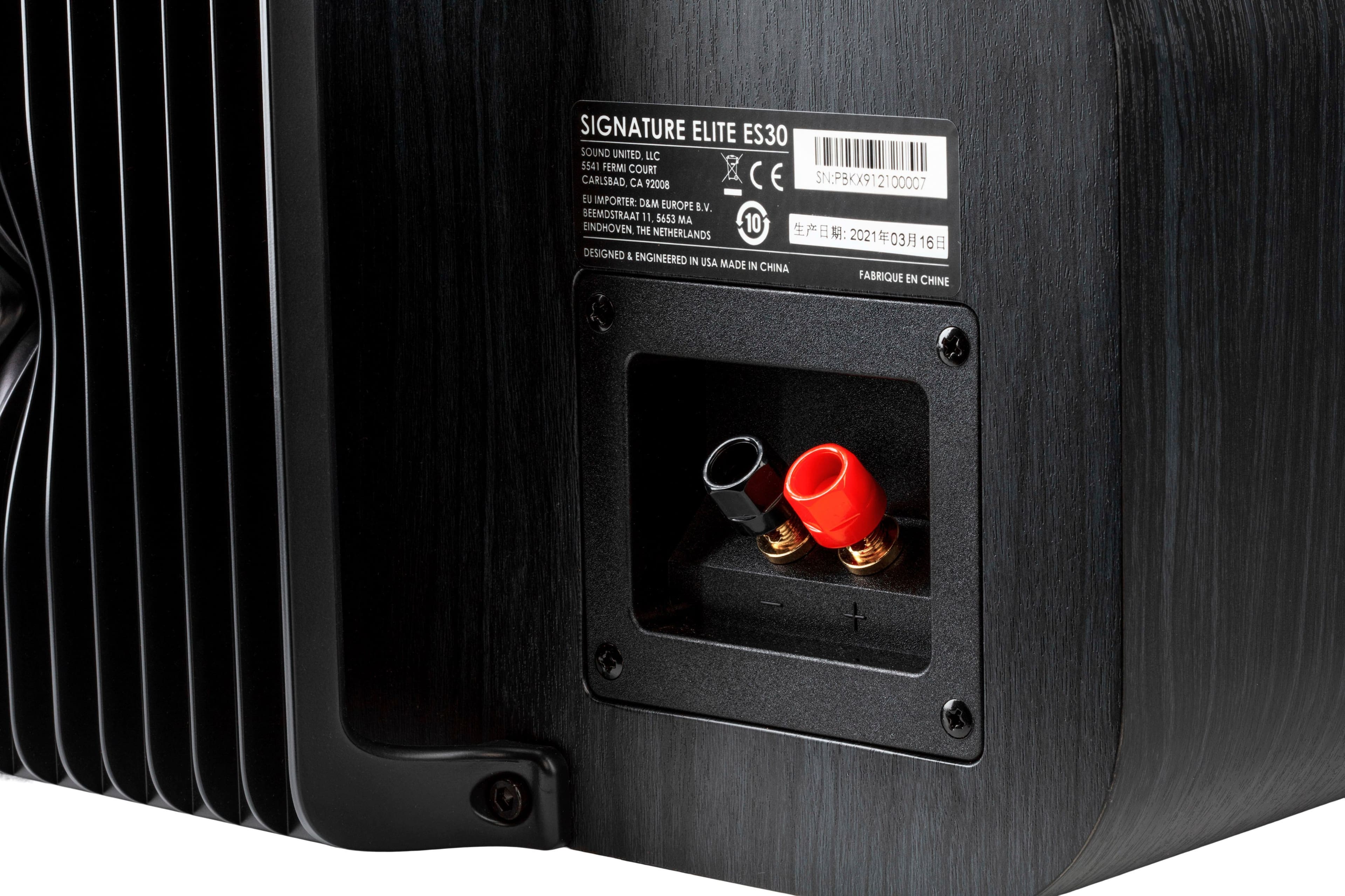 Left. Polk Audio - Signature Elite ES30 Hi-Res Center Channel Speaker - Stunning Black.