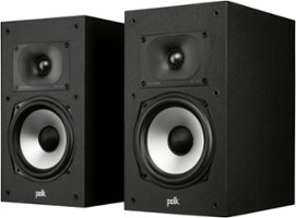 Polk Audio - Monitor XT20 Bookshelf Speaker Pair - Midnight Black - Front_Zoom