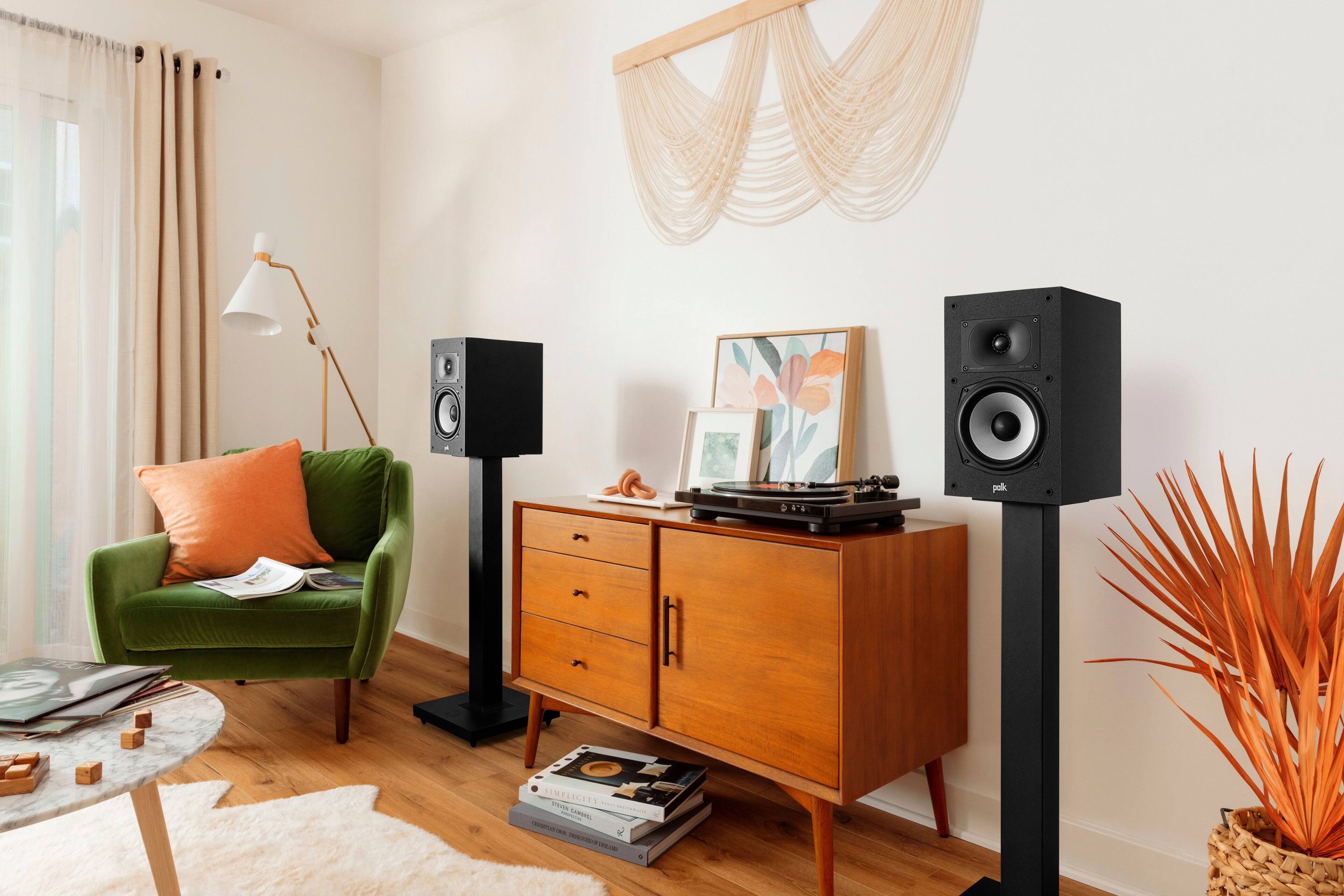 Alt View 13. Polk Audio - Monitor XT20 Bookshelf Speaker Pair - Midnight Black.
