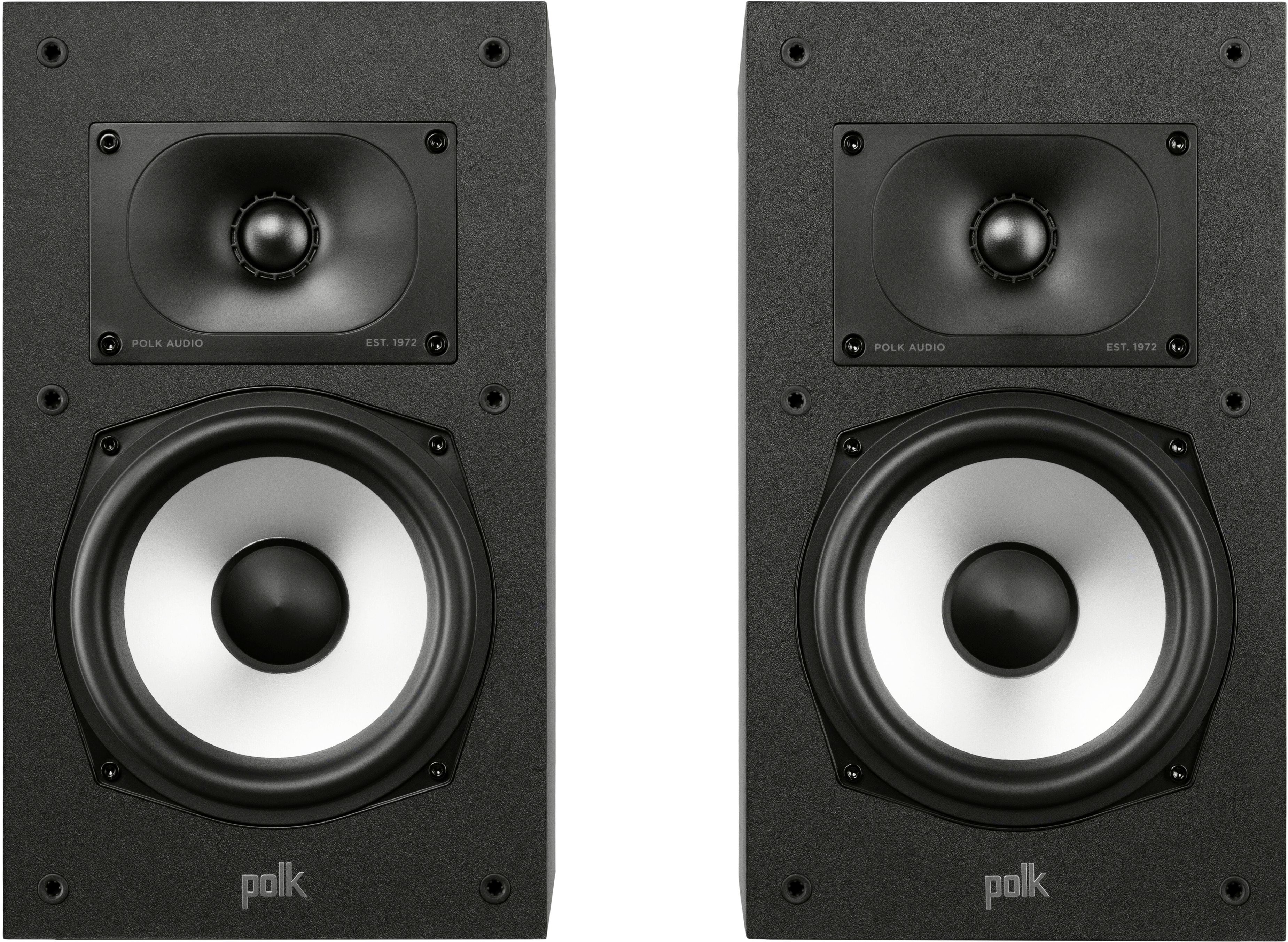 Left View: Polk Audio - Monitor XT20 Bookshelf Speaker Pair - Midnight Black