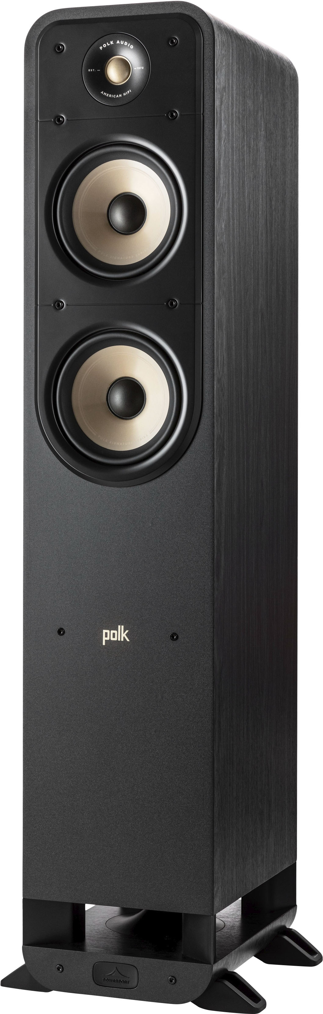 Polk Audio – Polk Signature Elite ES55 Hi-Res Tower Speaker – Dolby Atmos & DTS:X Compatible, Polk Power Port Technology, Black – Stunning Black
