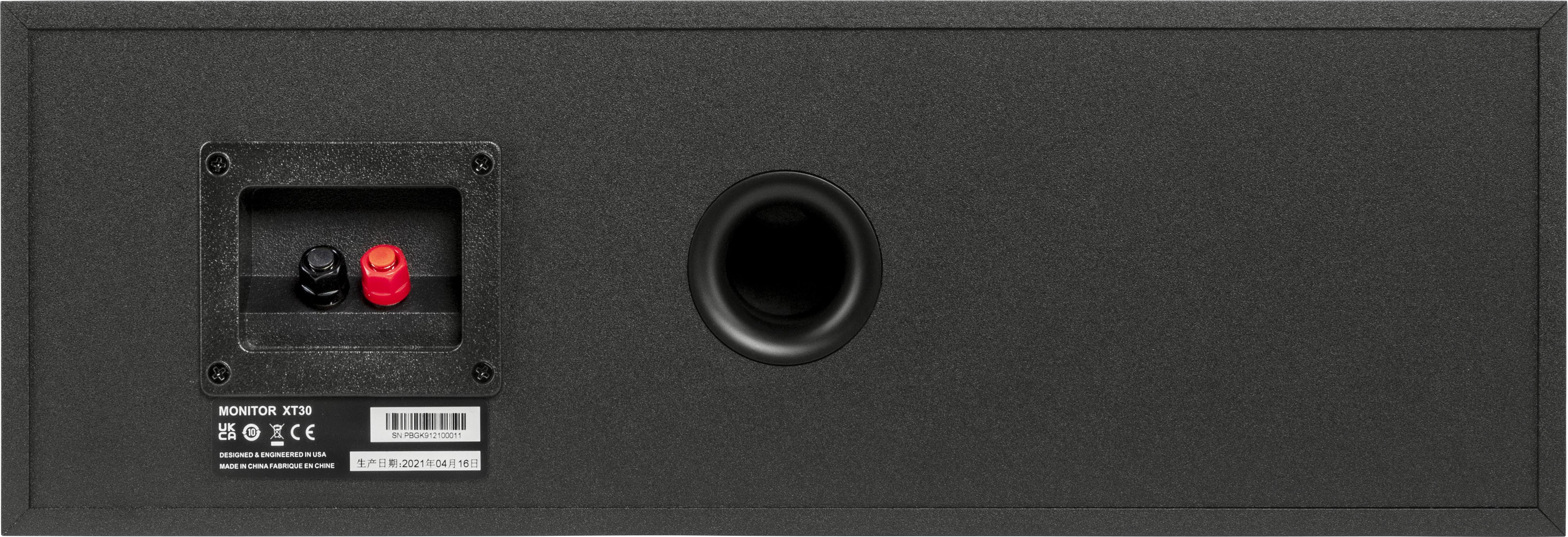 Back View: KEF - 2" 2-Way Center-Channel Speaker - High Gloss Black