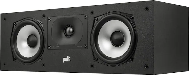 Front. Polk Audio - Monitor XT30 Center Channel Speaker - Midnight Black.