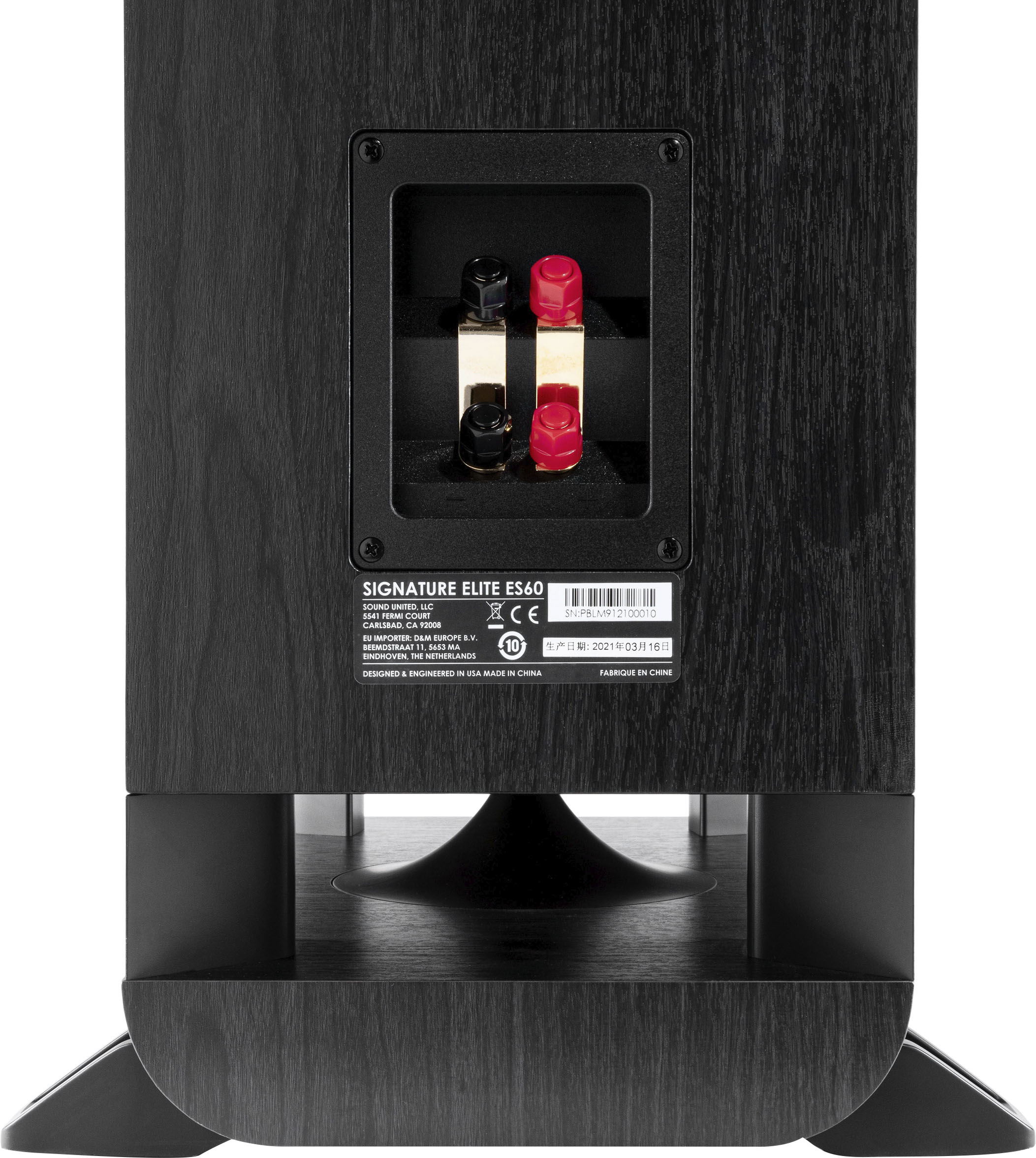 Left View: Polk Audio - Signature Elite ES60 Hi-Res Tower Speaker - Stunning Black
