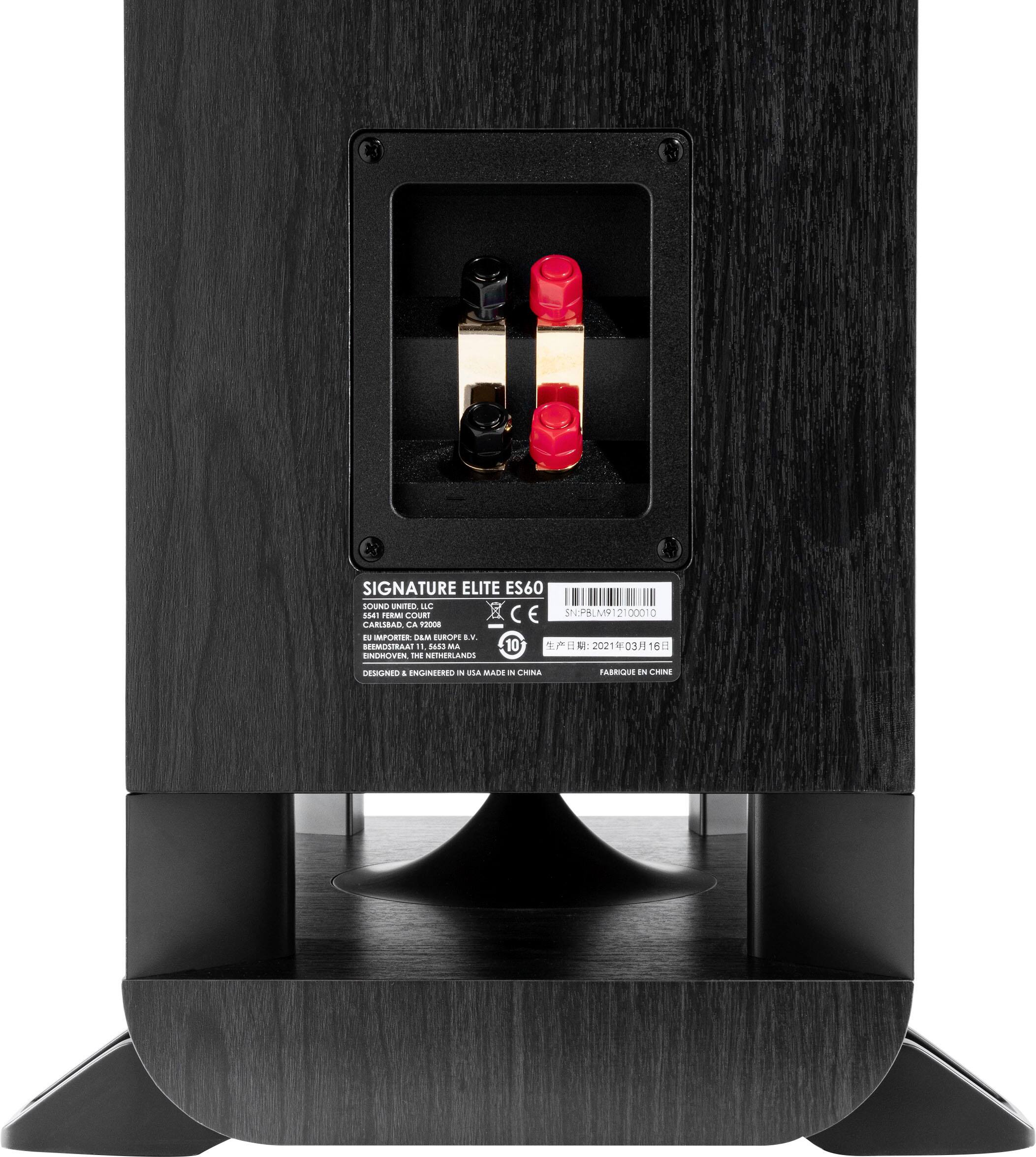 Left. Polk Audio - Signature Elite ES60 Hi-Res Tower Speaker - Stunning Black.
