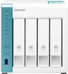 Front Zoom. QNAP - TS-431K 4-Bay, Personal Cloud for Backup and Data Sharing, 1GB RAM, External Network Attached Storage (NAS) - White.