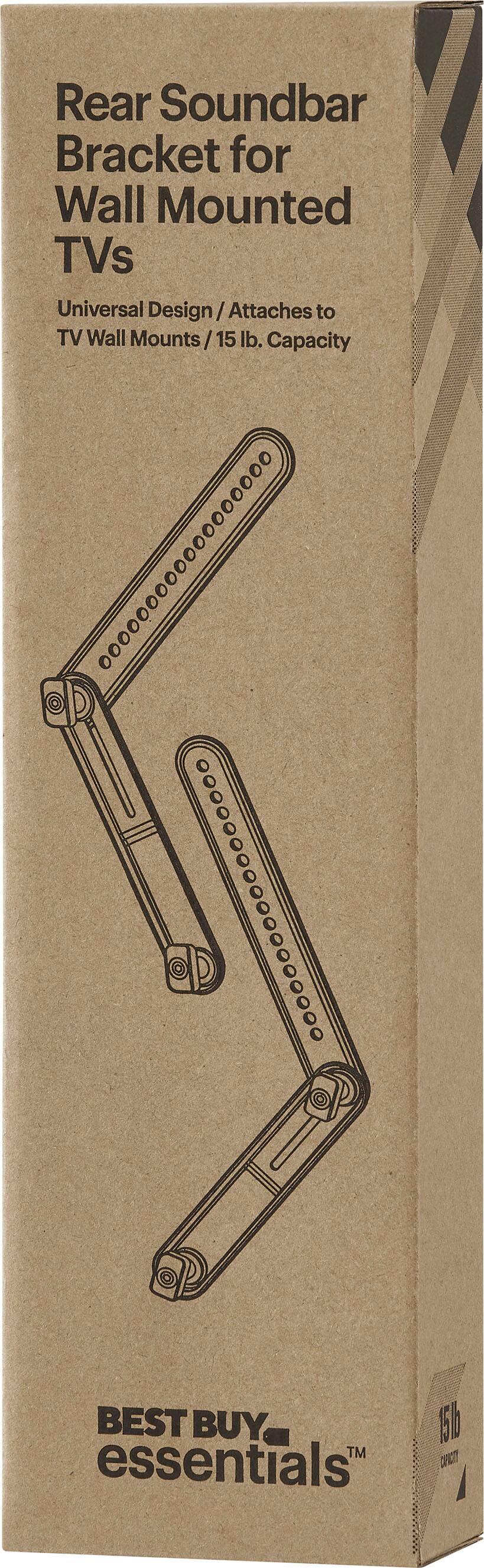 Alt View 18. Best Buy essentials™ - Rear Soundbar Wall Mount for Most 15 lb. Soundbars - Black.