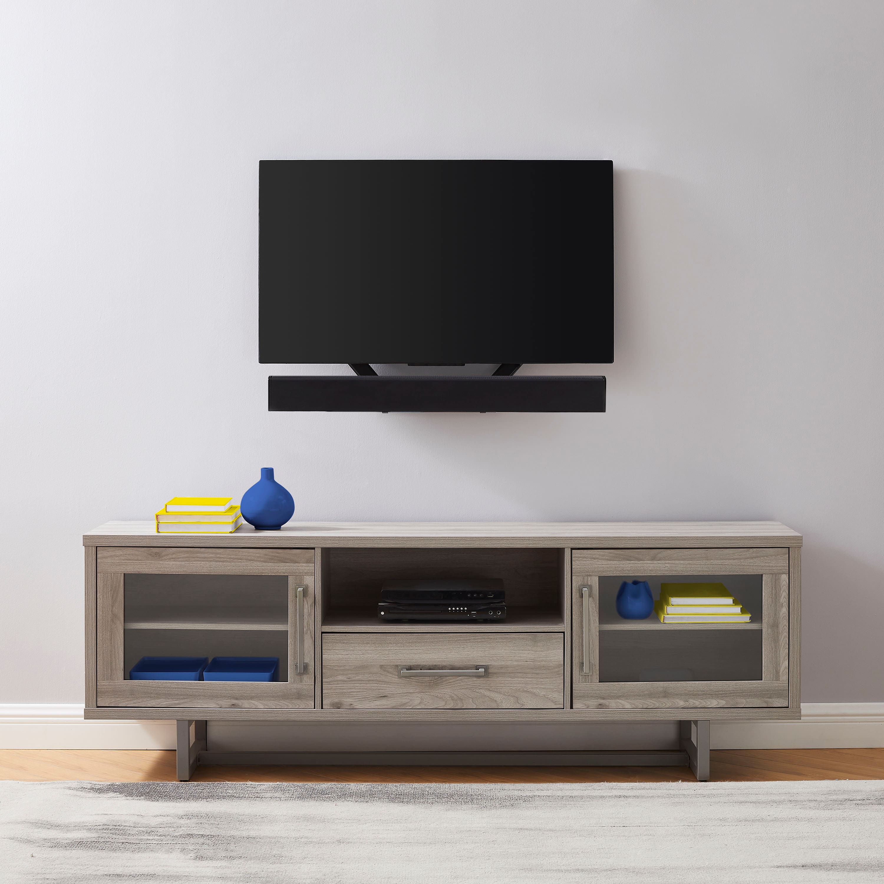 Alt View 11. Best Buy essentials™ - Rear Soundbar Wall Mount for Most 15 lb. Soundbars - Black.