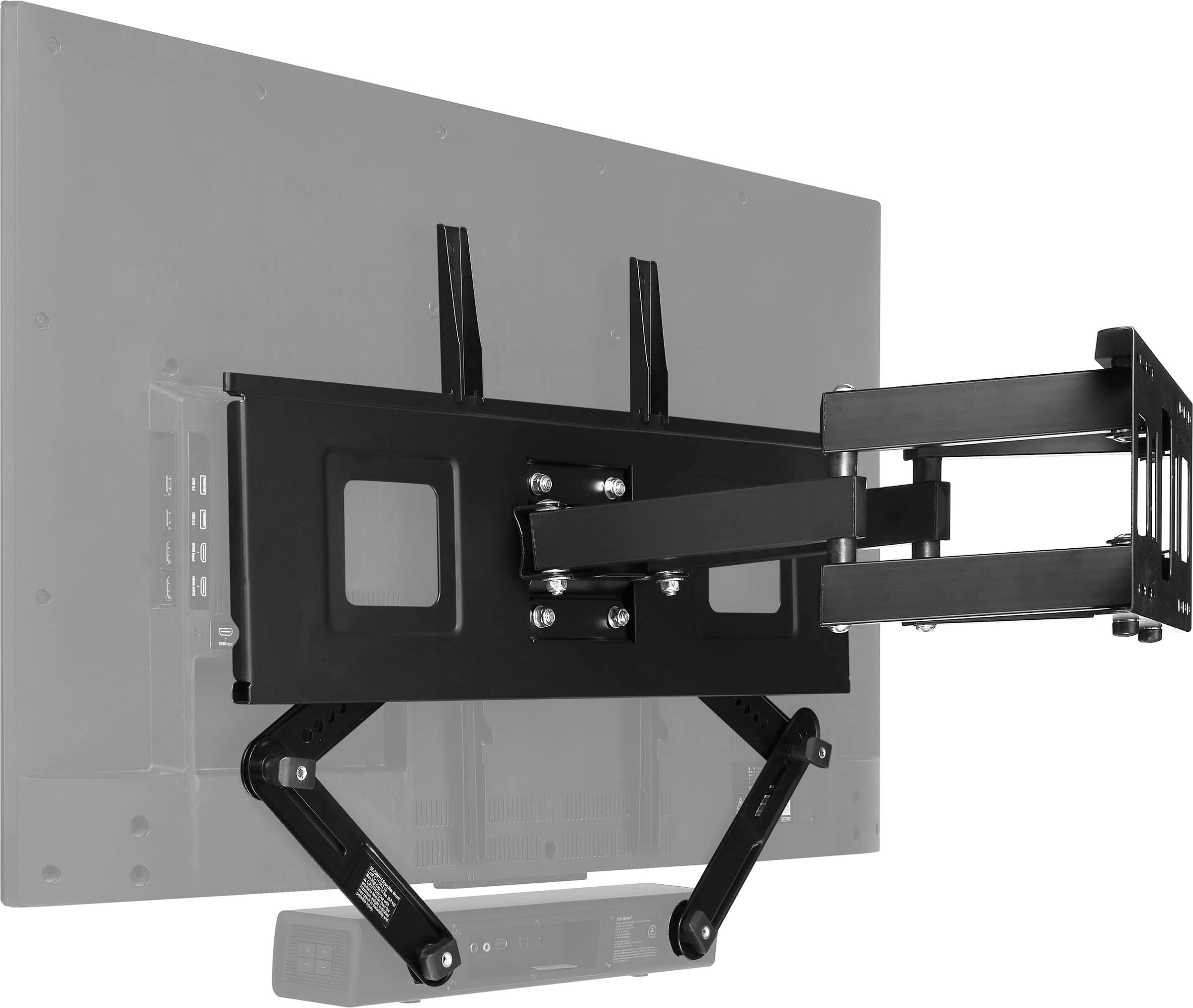 Alt View 12. Best Buy essentials™ - Rear Soundbar Wall Mount for Most 15 lb. Soundbars - Black.