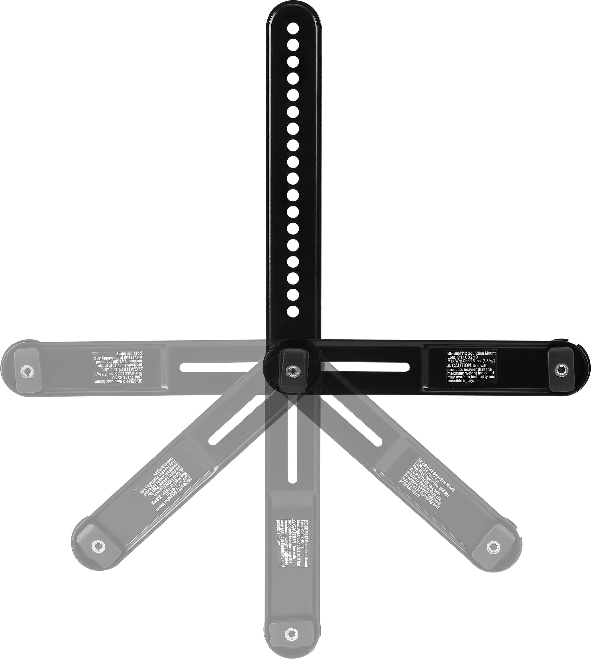 Alt View 13. Best Buy essentials™ - Rear Soundbar Wall Mount for Most 15 lb. Soundbars - Black.