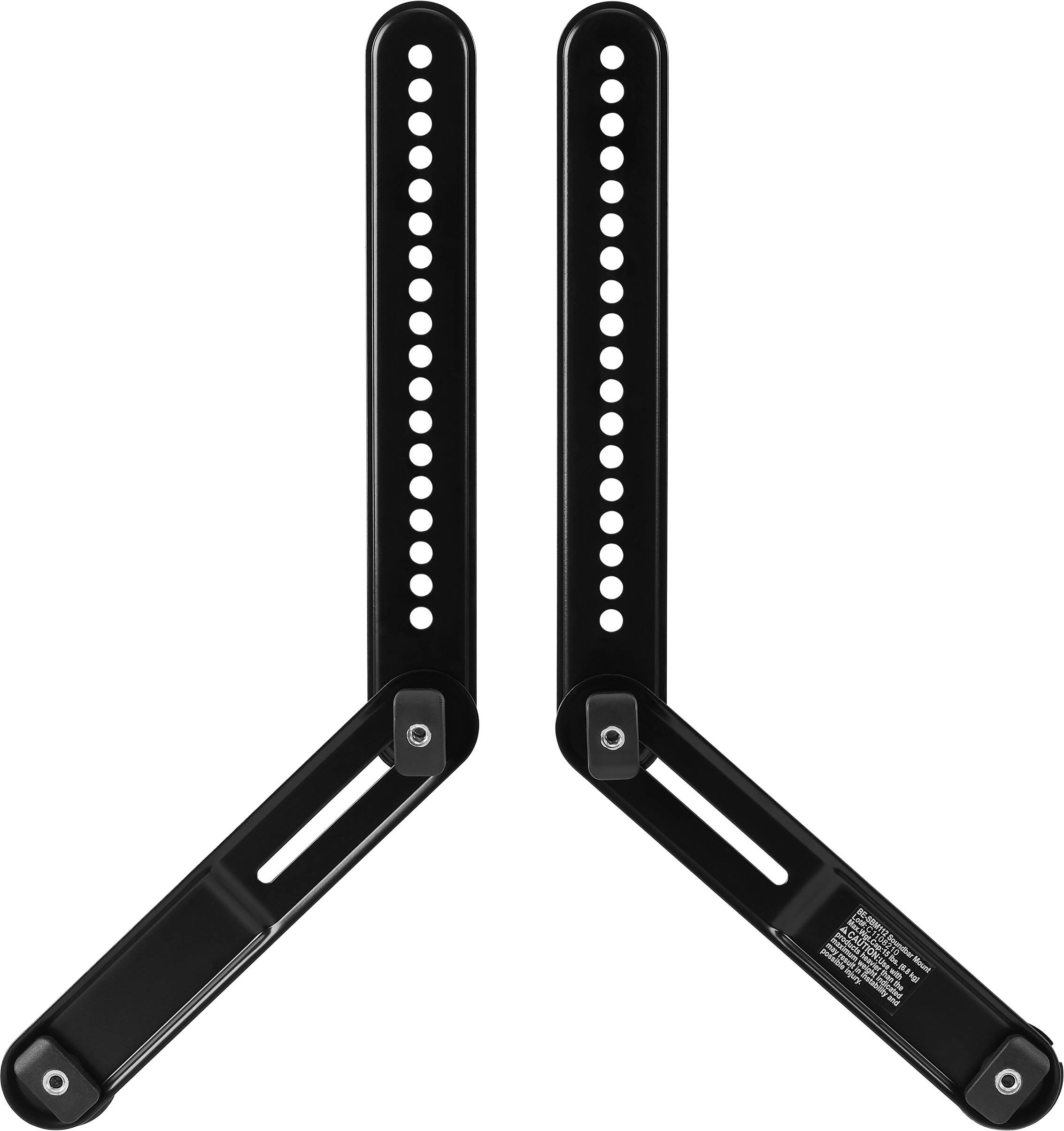 Alt View 14. Best Buy essentials™ - Rear Soundbar Wall Mount for Most 15 lb. Soundbars - Black.