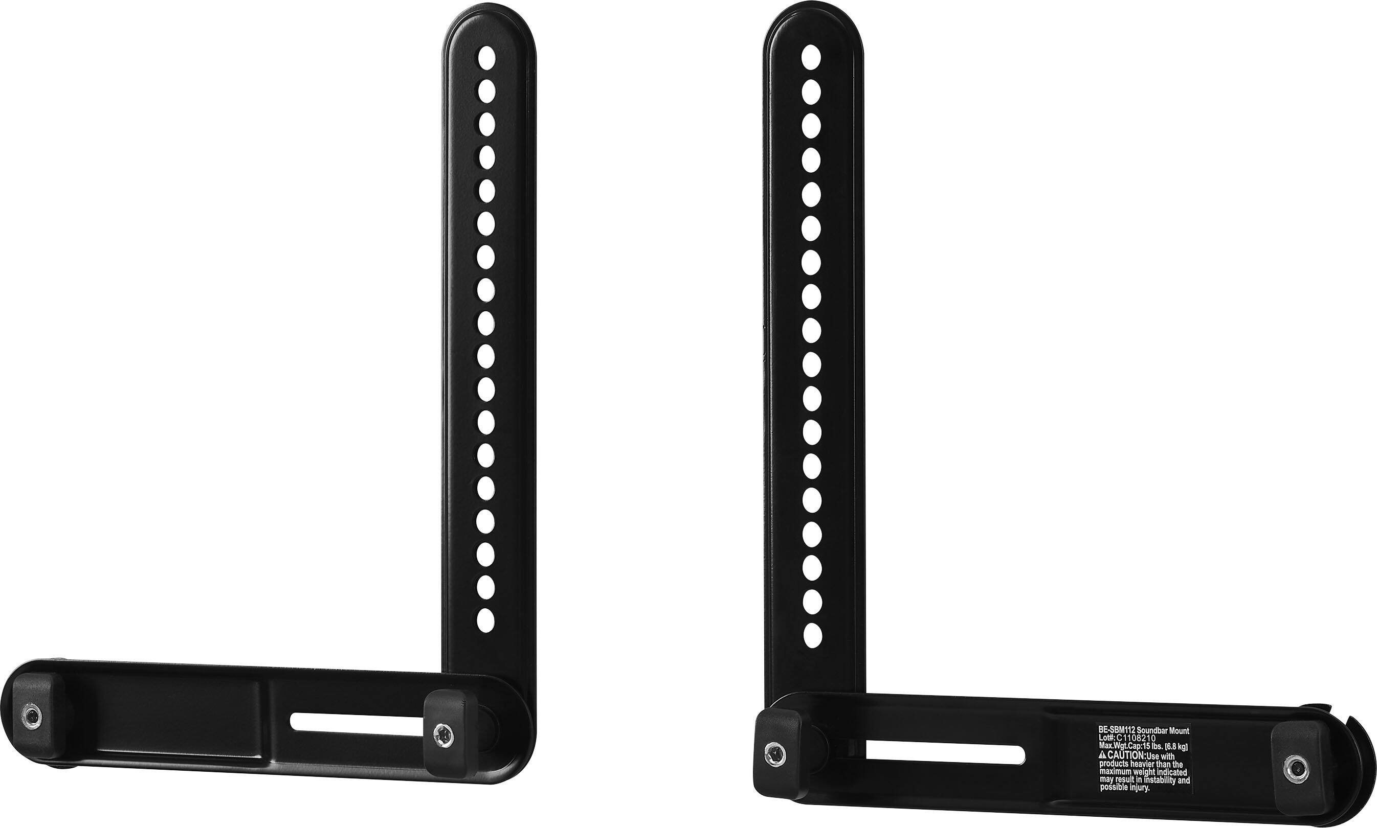 Alt View 17. Best Buy essentials™ - Rear Soundbar Wall Mount for Most 15 lb. Soundbars - Black.