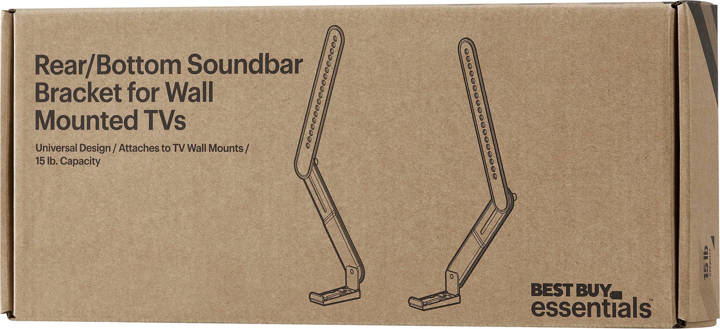 Alt View 18. Best Buy essentials™ - Rear/Bottom Soundbar Wall Mount for Most 15 lb. Soundbars - Black.