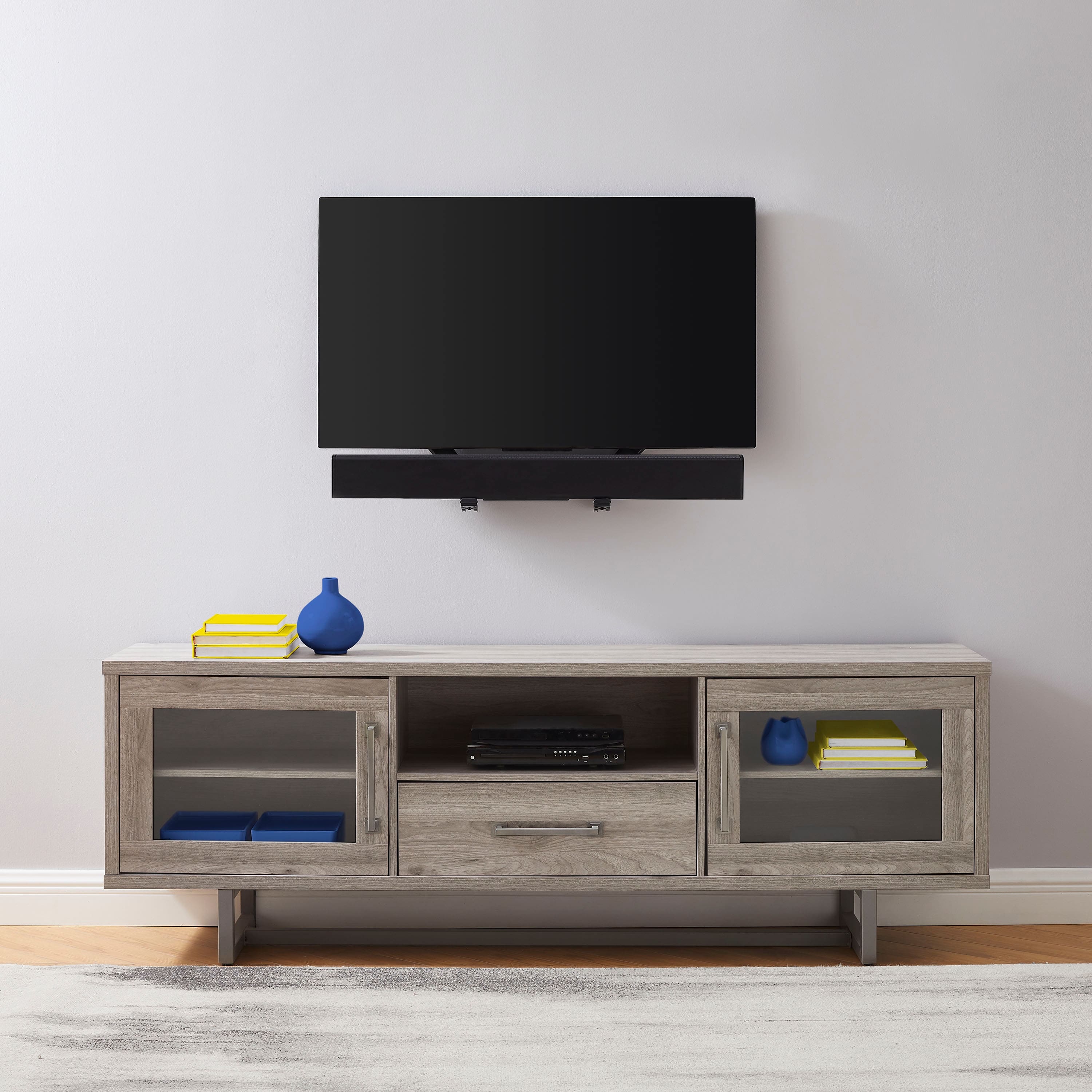 Alt View 11. Best Buy essentials™ - Rear/Bottom Soundbar Wall Mount for Most 15 lb. Soundbars - Black.