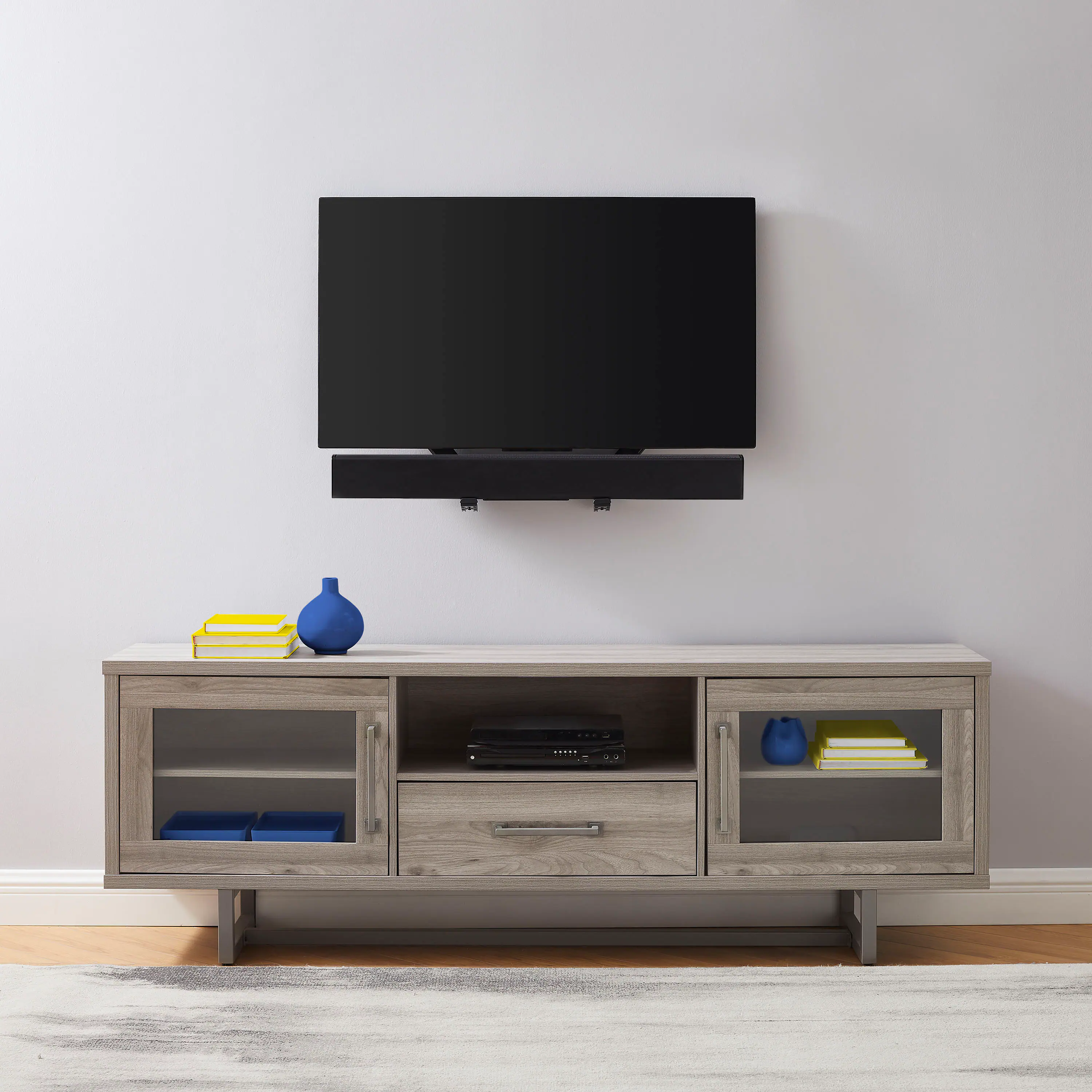 Alt View 11. Best Buy essentials™ - Rear/Bottom Soundbar Wall Mount for Most 15 lb. Soundbars - Black.