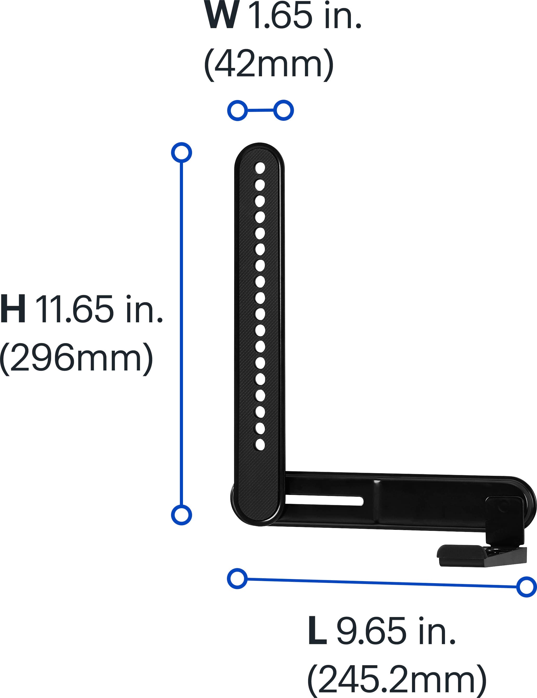 Alt View 15. Best Buy essentials™ - Rear/Bottom Soundbar Wall Mount for Most 15 lb. Soundbars - Black.