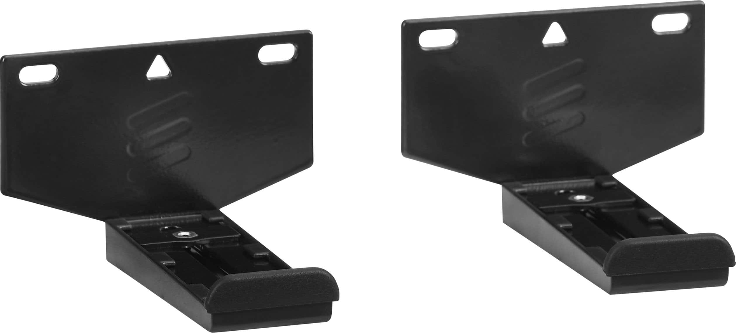 Angle. Best Buy essentials™ - Fixed Soundbar Wall Mount for Most 20 lb. Soundbars - Black.