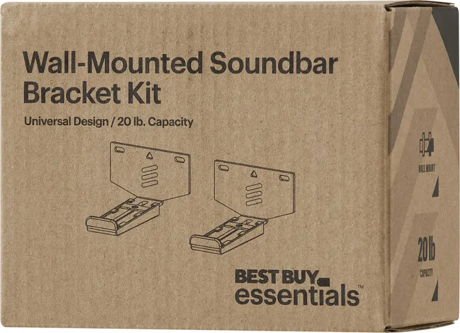 Alt View 15. Best Buy essentials™ - Fixed Soundbar Wall Mount for Most 20 lb. Soundbars - Black.