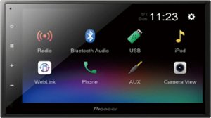 Pioneer - 6.8" Vozsis with Amazon Bluetooth Alexa Back-up Camera Ready Smartphone Compatible Digital Media Receiver - Black - Front_Zoom