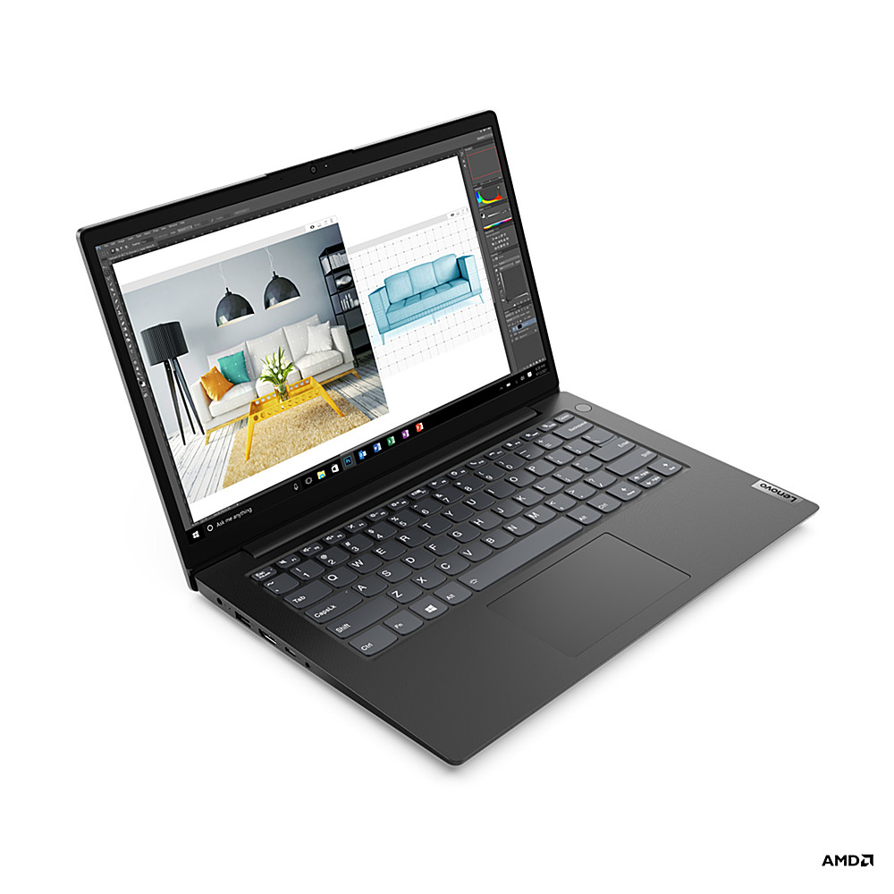 Left View: Lenovo - 15.6" ThinkPad E15 Gen 2 Laptop - Intel Core i5 - 8GB Memory - 256 SSD - Black
