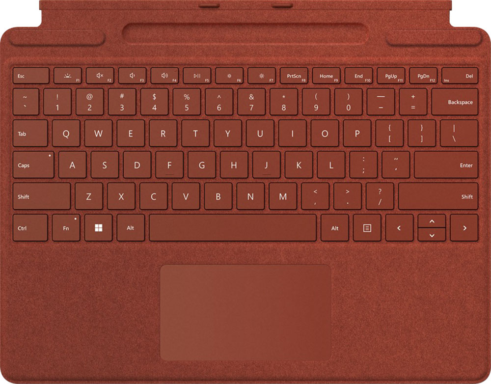 Microsoft Surface Pro Signature Keyboard for Pro X, Pro 8 and Pro 9 Poppy  Red Alcantara Material 8XA-00021 - Best Buy