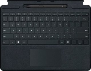 Microsoft - Surface Pro Signature Keyboard for Pro X, Pro 8 and Pro 9 with Surface Slim Pen 2 - Black - Front_Zoom