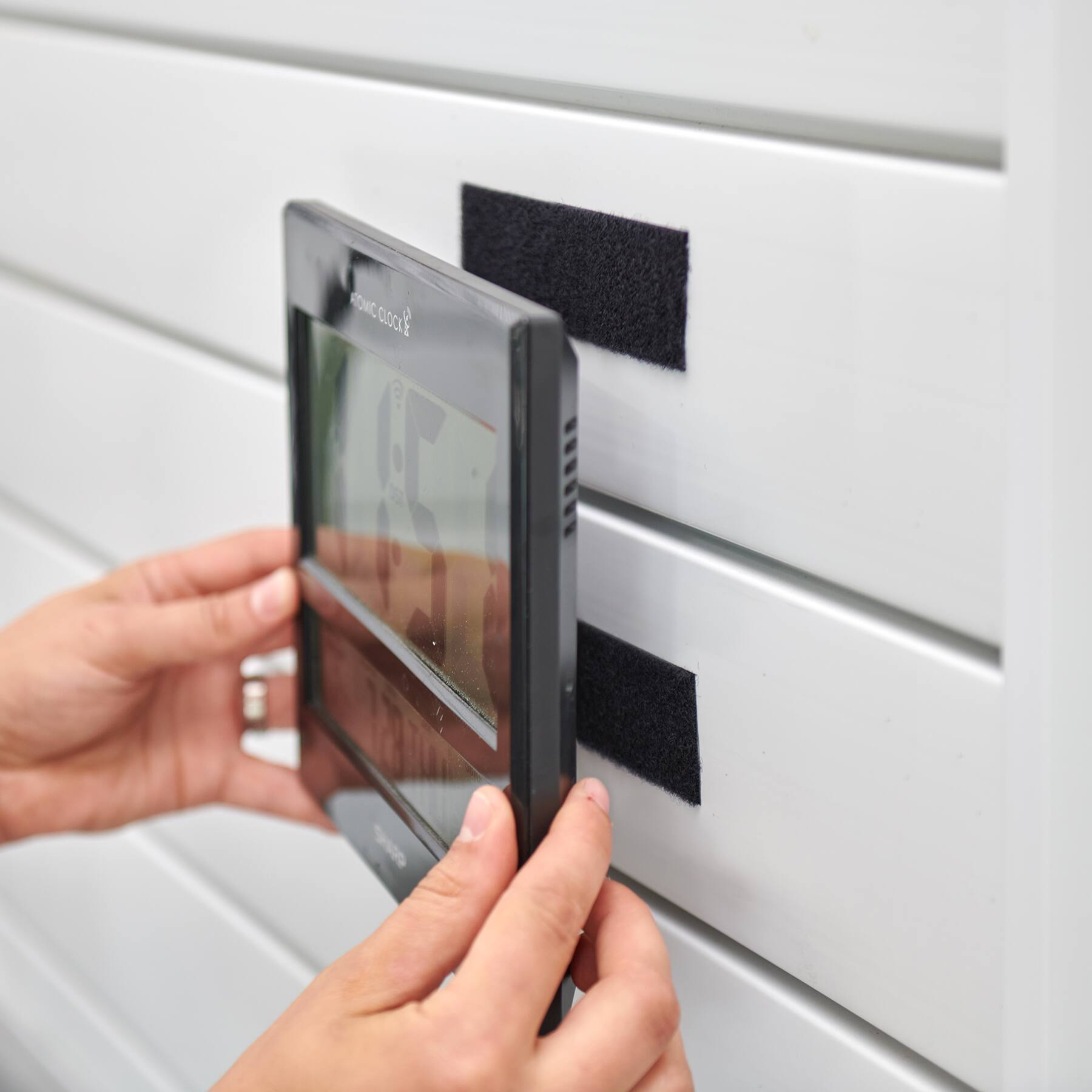 Alt View 2. Wrap-It Storage - Stick 'Em - 4" x 2" Strips (4 sets) - Industrial Strength - Black.