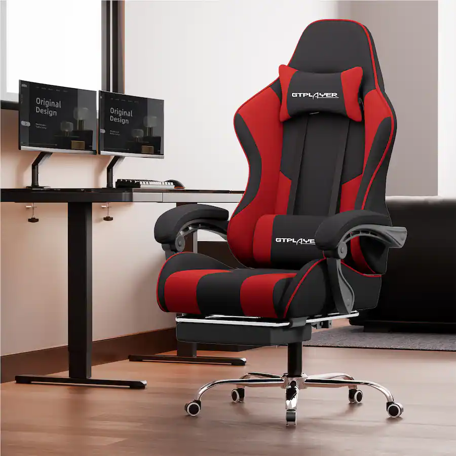 GTPlayer Gaming Chair Fabric Height Adjustable Computer Chair with