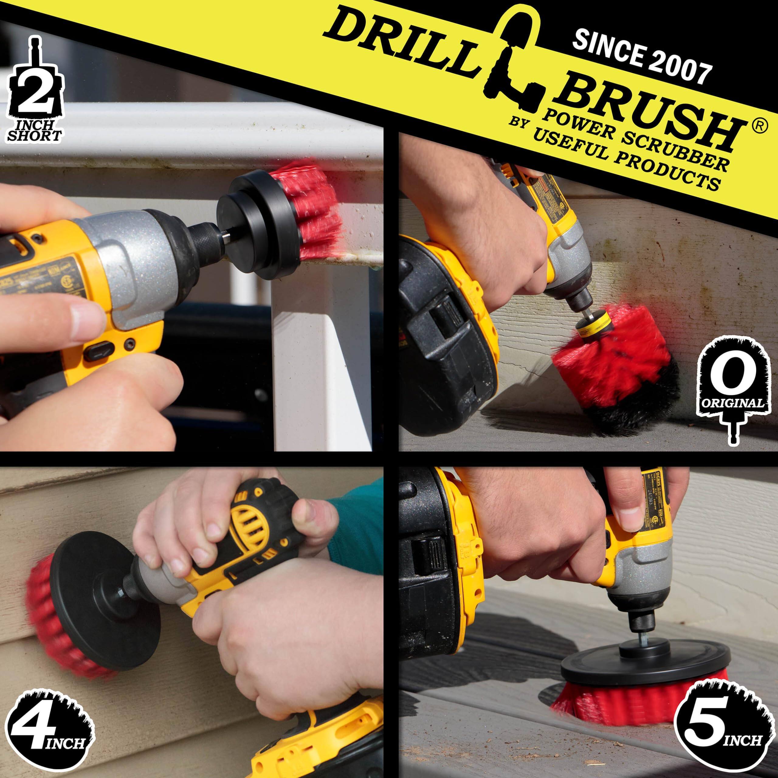 2 INCH SHORT DRILL BRUSH SINCE 2007 BY USEFUL PRODUCTS O ORIGINAL I LE 4 INCH 5 INCH