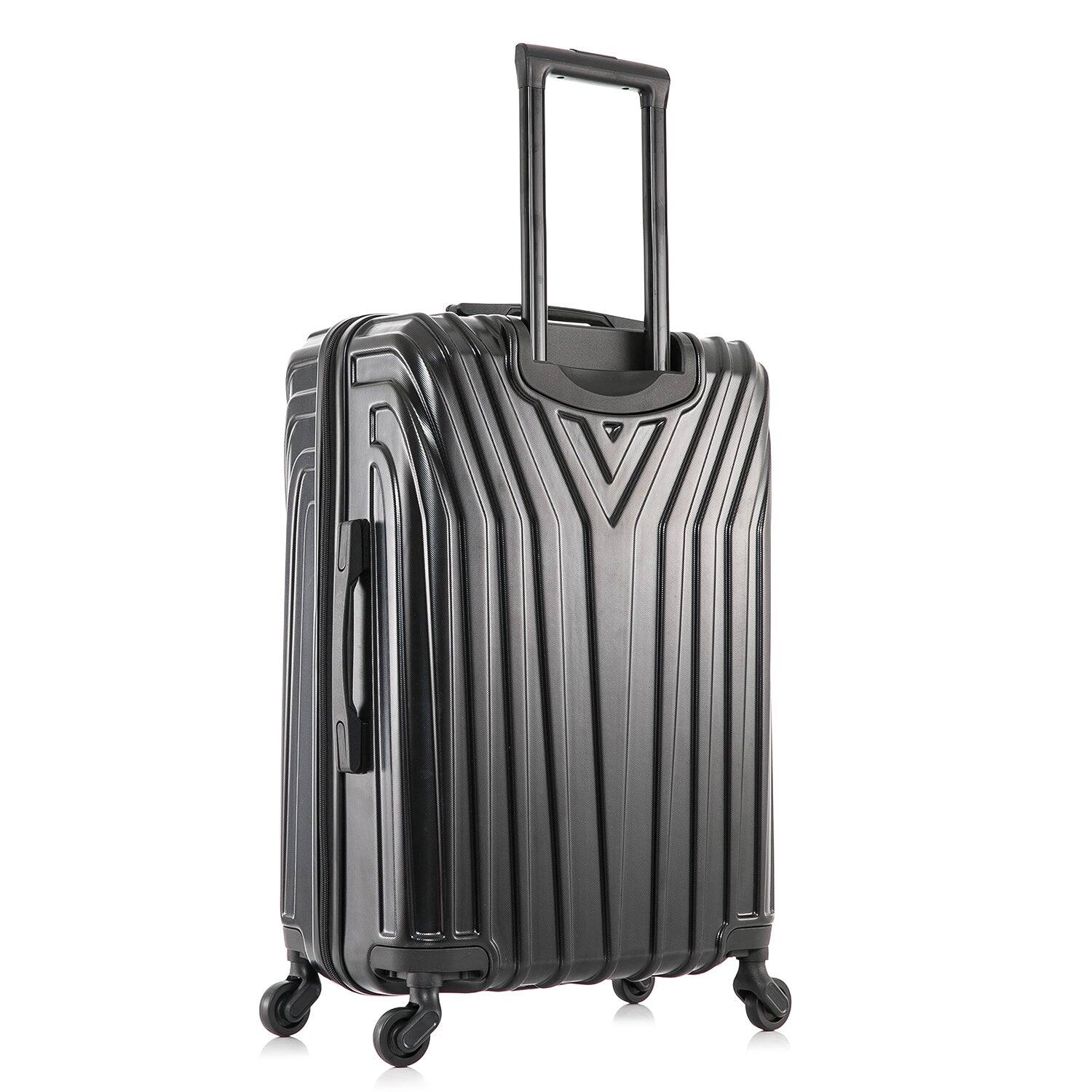 Alt View 1. InUSA - Vasty Lightweight Hardside Spinner Luggage 24" - BLACK.