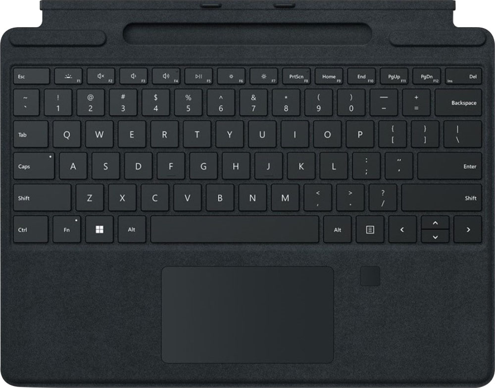 Microsoft - Surface Pro Signature Keyboard with Fingerprint Reader - Black