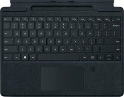 Microsoft - Surface Pro Signature Keyboard with Fingerprint Reader - Black - Front_Zoom