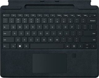 Microsoft - Surface Pro Signature Keyboard for Pro X and Pro 8 with Fingerprint Reader - Black Alcantara Material - Front_Zoom