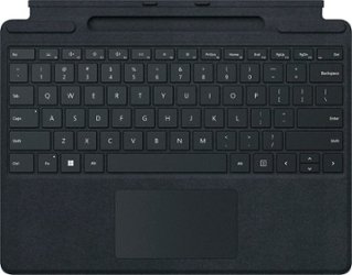 Microsoft - Surface Pro Signature Keyboard for Pro X, Pro 8 and Pro 9 - Black Alcantara Material - Front_Zoom