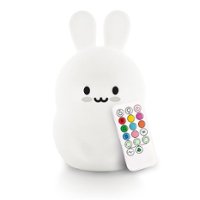 LumiPets - LED Kids' Night Light Bunny Lamp with Remote - White - Front_Zoom