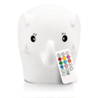 LumiPets - Kids' Night Light Elephant Lamp with Remote - White - Front_Zoom