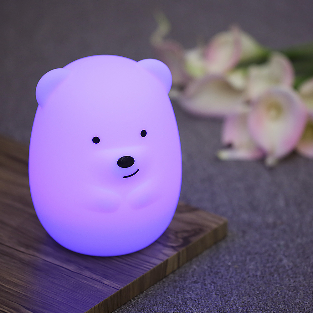 LumiPets LED Kids' Night Light Lamp with Remote - Bear