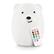 Front. LumiPets - Kids' Night Light Bear Lamp with Remote - White.