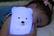 Left. LumiPets - Kids' Night Light Bear Lamp with Remote - White.