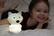 Angle. LumiPets - Kids' Night Light Fox Lamp with Remote - White.