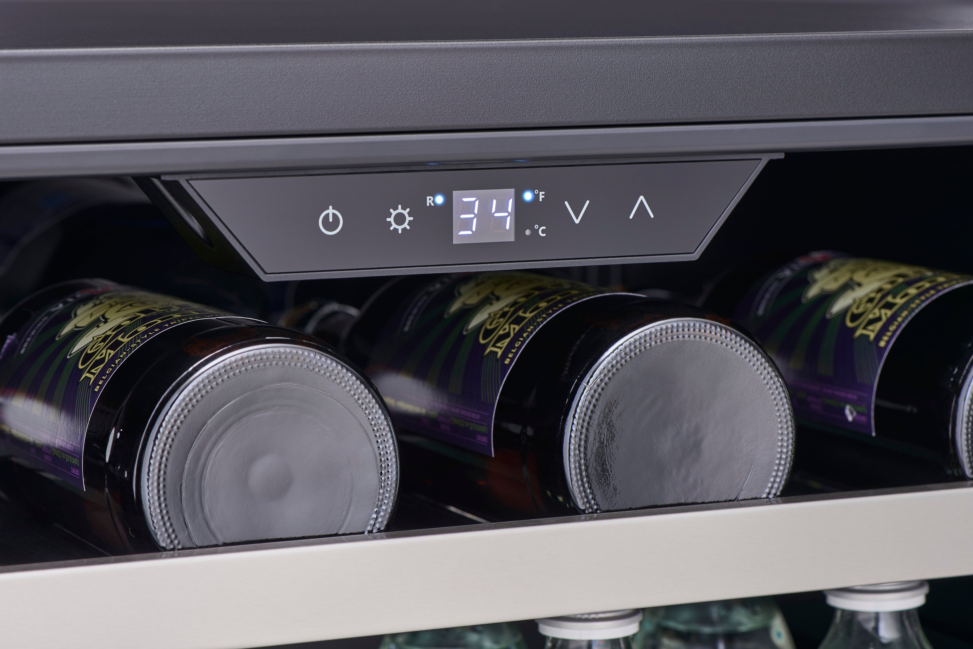 Alt View 14. Zephyr - Presrv 24 in. 7-Bottle and 112 Can ADA Single Zone Beverage Cooler - Silver.