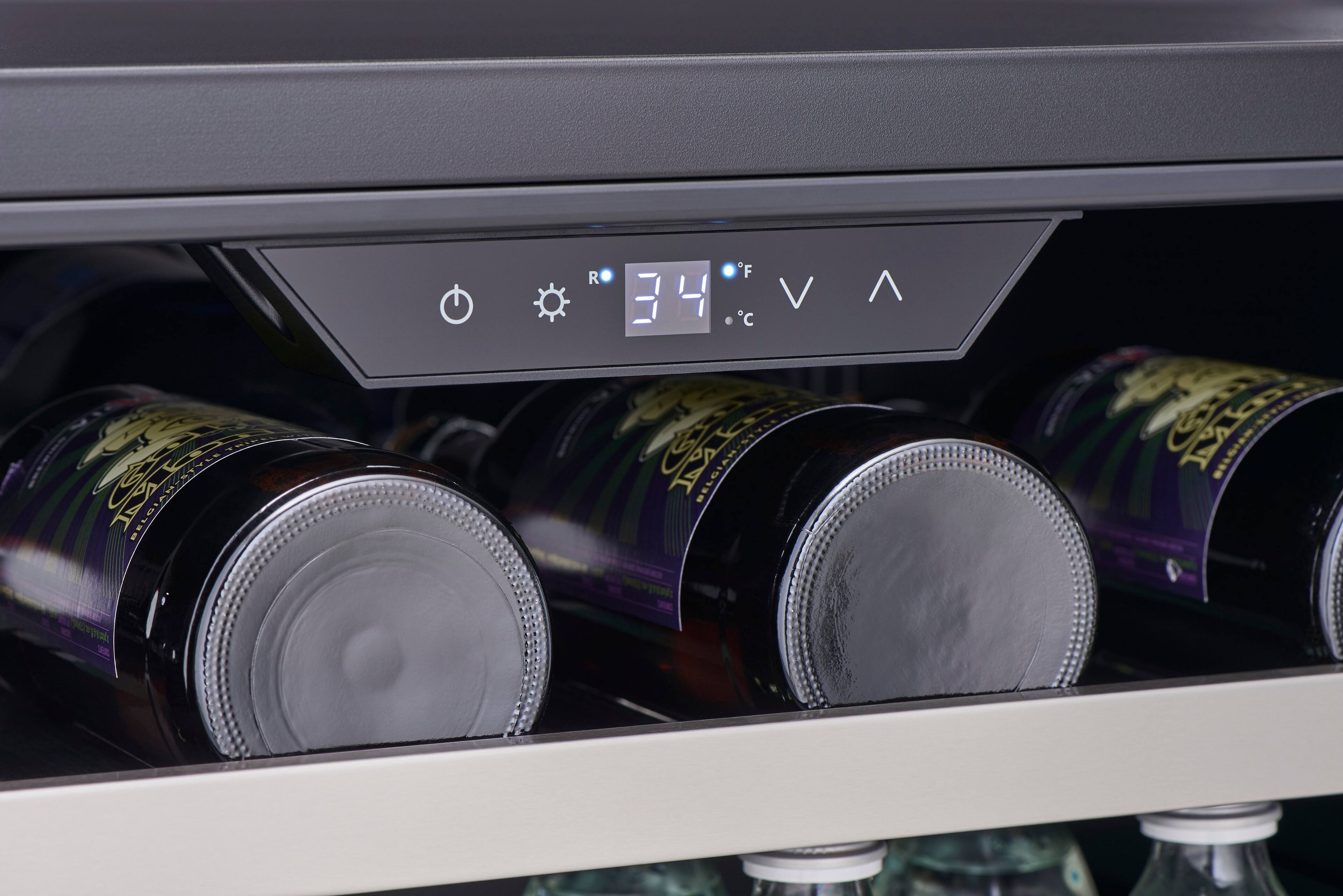 Alt View 14. Zephyr - Presrv 24 in. 7-Bottle and 112 Can ADA Single Zone Beverage Cooler - Silver.