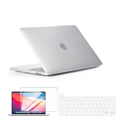 Front. Techprotectus - Compatible with MacBook Pro 16 inch with Touch Bar & Touch ID & Retina Display for models: A2141, 2020 2019 Release..